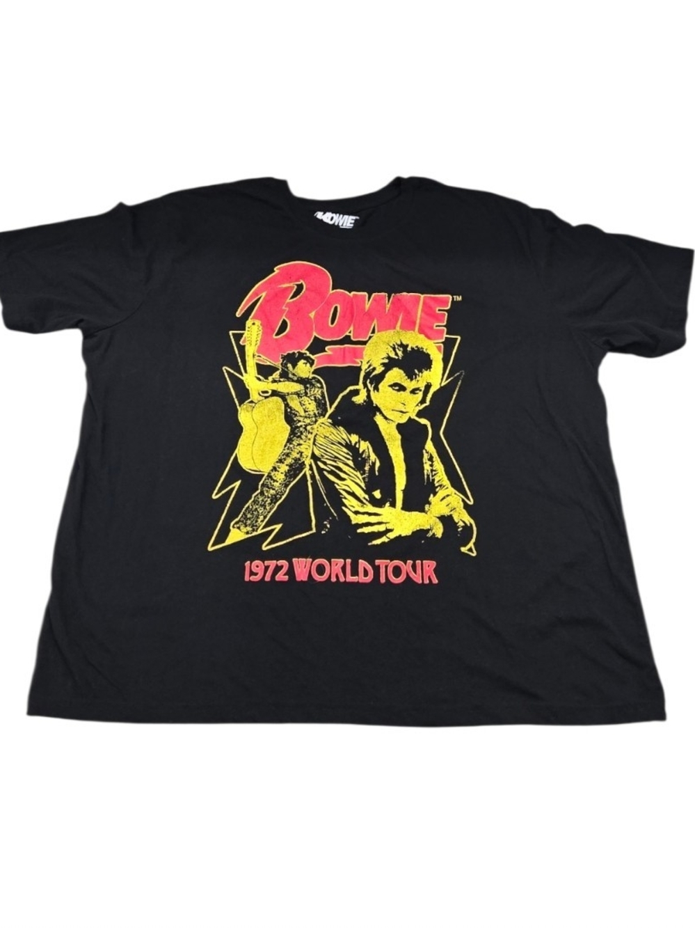 David Bowie 1972 World Tour Graphic T-Shirt Black 3XL